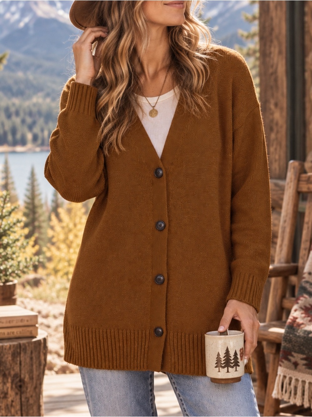 Smartwool Merino Wool Blend Brown Long Cardigan Sweater Women’s M